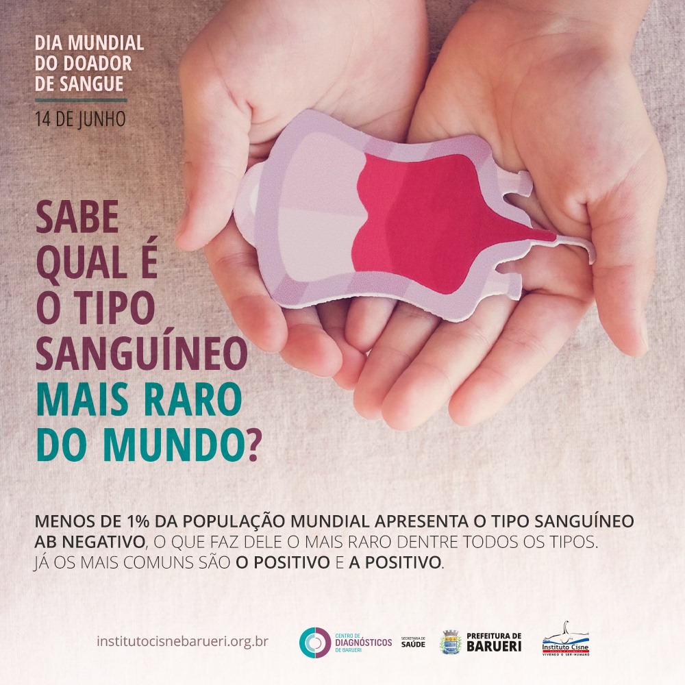 Sabe Qual é O Tipo Sanguíneo Mais Raro Do Mundo? Instituto Cisne Barueri